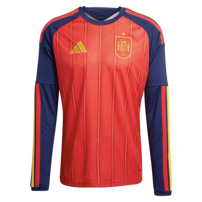 2026-2027 Spain Long Sleeve Home Shirt (Merino 6)-SoccerKits Hub | Buy Soccer Jerseys Online